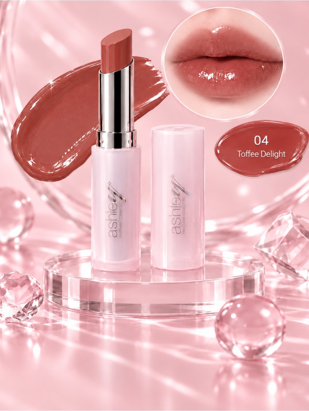 Ashley A-445 Melting Plump Lipstick 04 Toffee Delight | Thai T-Beauty